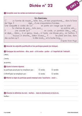 Une année de dictées CM2 avril