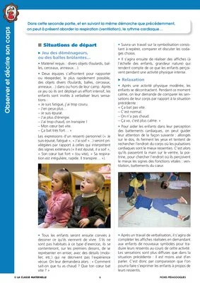 Observer et décrire son corps