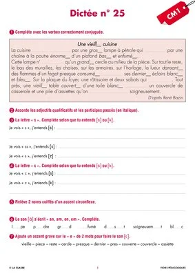 Une année de dictées CM1 mai