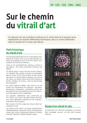 Sur le chemin du vitrail d'art
