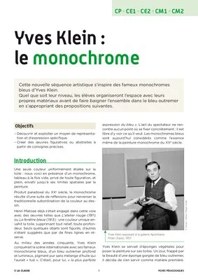 Yves Klein : le monochrome