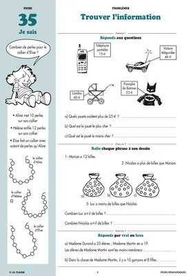 Maths CP problèmes ~ Cahiers malins