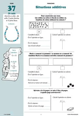 Maths CP problèmes ~ Cahiers malins