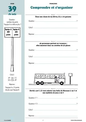 Maths CP problèmes ~ Cahiers malins