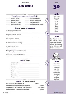 Français CM1 conjugaison ~ Cahiers malins