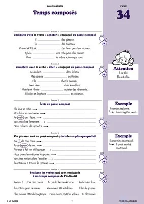Français CM1 conjugaison ~ Cahiers malins