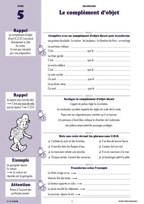 Français CM1 Grammaire ~ Cahiers malins