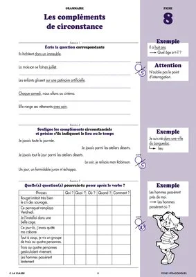 Français CM1 Grammaire ~ Cahiers malins
