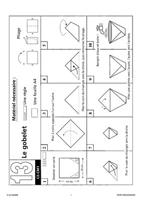 Gobelet en origami