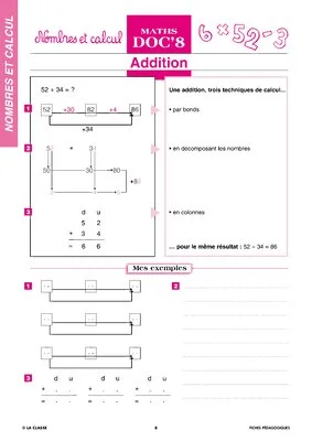Maths CE nombres et calcul ~ Docs en stock