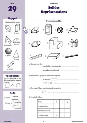 Maths CM1 Géométrie ~ Cahiers malins