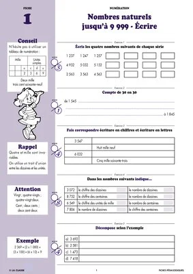 Maths CM1 Numération ~ Cahiers malins