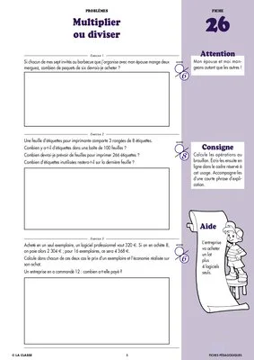 Maths CM1 Problèmes ~ Cahiers malins