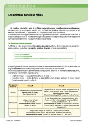 Les animaux dans leur milieu. Introduction générale