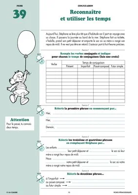 Français CE2 Conjugaison ~ Cahiers malins