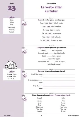 Français CE1 Conjugaison ~ Cahiers malins
