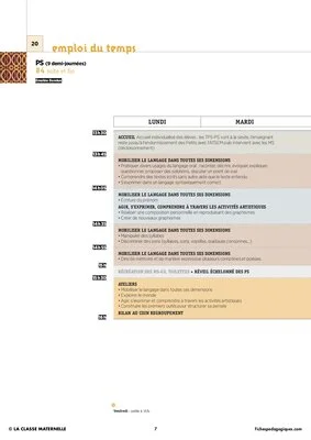 IO 2015 - 12 Emplois du temps en PS