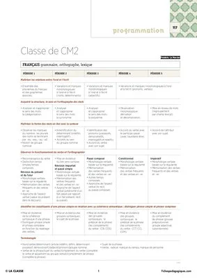 CM2 - Programmations 2016 - Nouveaux programmes
