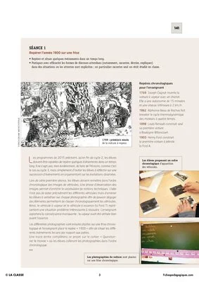 La vie en 1900 : projet pédagogique pour CP et CE1