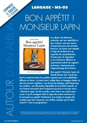 Bon appétit ! Monsieur Lapin