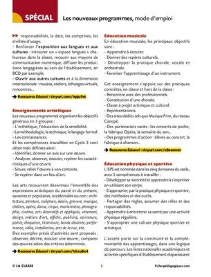 Les nouveaux programmes, mode d'emploi