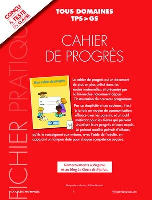Mon cahier de progrès