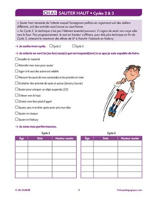Carnet de progrès EPS