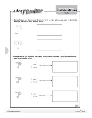 Evaluations mathématiques Cycle 3 (2)