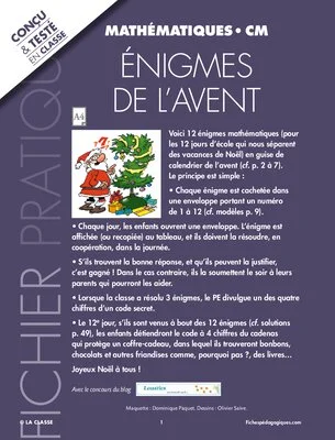 Enigmes mathématiques de l'avent