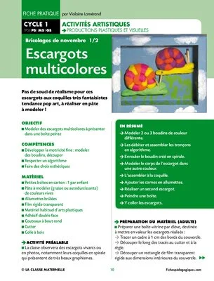 Escargots multicolores