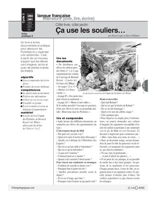 Côté livre, côté jardin (2) / Ca use les souliers