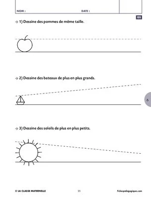 Activités perceptives (2&3) : formes et grandeurs