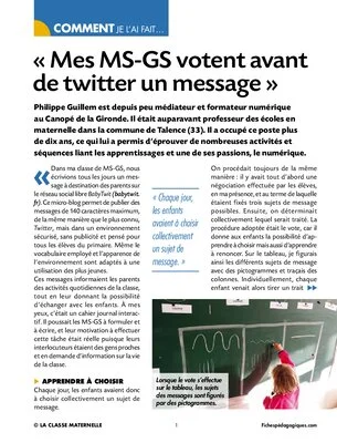 Mes MS-GS votent avant de twitter un message