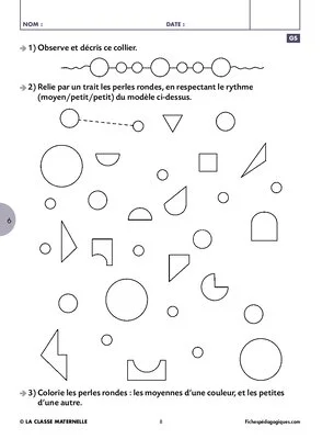Activités perceptives (4) : ordre