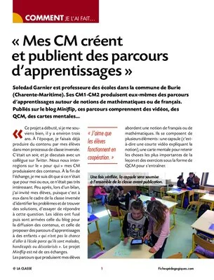 Mes CM créent des parcours d'apprentissage