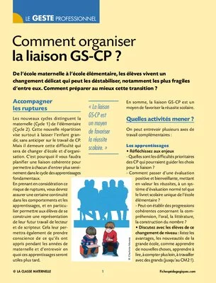 Organiser la liaison GS-CP