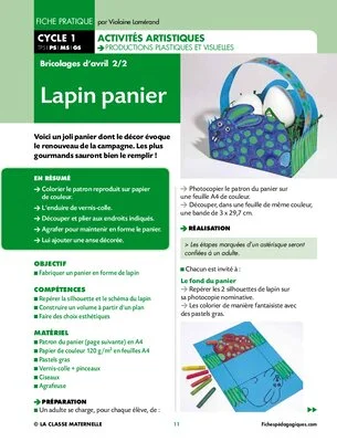 Un panier en forme de lapin