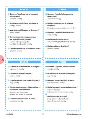 Le quiz des CE1