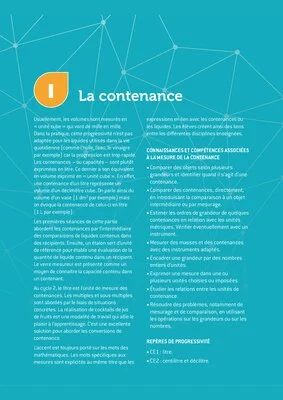 Grandeurs et mesures : la contenance