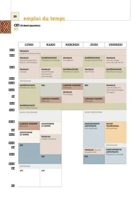 CE1 - 5 Emplois du temps - 2017