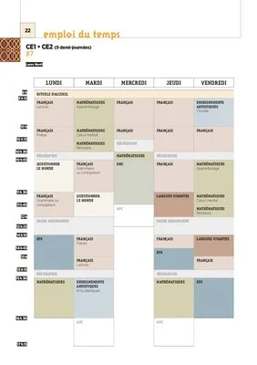 CE1 - 5 Emplois du temps - 2017