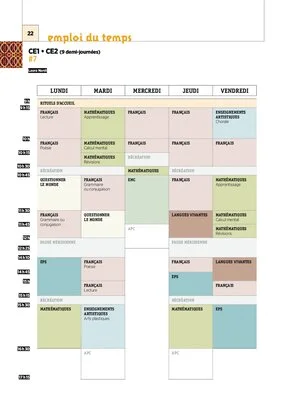 CE2 - 6 Emplois du temps - 2017