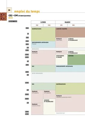 CE2 - 6 Emplois du temps - 2017