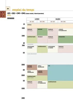 CE2 - 6 Emplois du temps - 2017