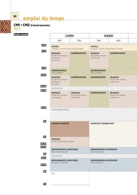 CM1 - 6 Emplois du temps - 2017