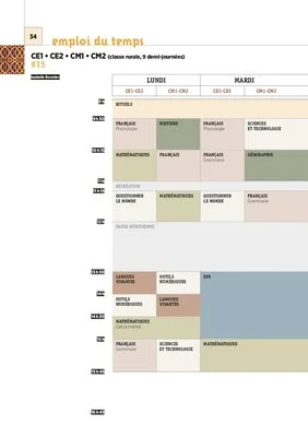 CM1 - 6 Emplois du temps - 2017