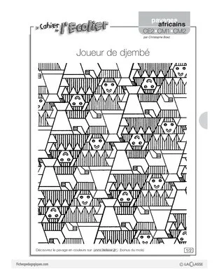 Pavages africains / Joueur de djembé