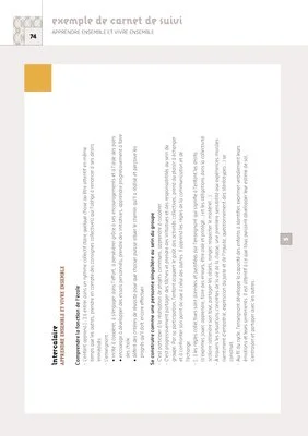 Carnet de suivi cycle 1 : exemple