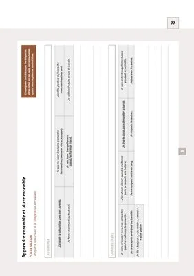 Carnet de suivi cycle 1 : exemple
