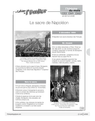 L'histoire du mois (4) / Le sacre de Napoléon